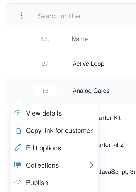 Create a product